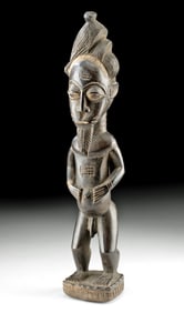 African Baule Wood Male Spirit Spouse Figure Blolo Bian