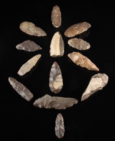 13 African Moroccan Mesolithic Stone Tools