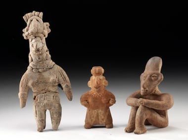 Three Pre-Columbian West Mexican Shaft Tomb Figures