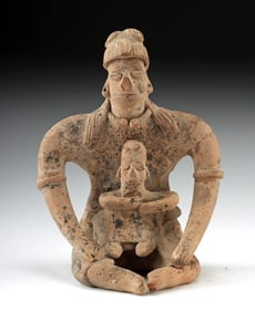 Colima Terracotta Figurine - Maternal Embrace