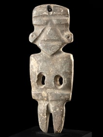 Abstract Teotihuacan Stone Pendant - Mezcala Influence