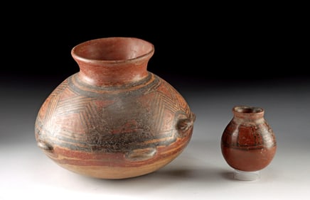 Two Nicoya Polychrome Pottery Jars