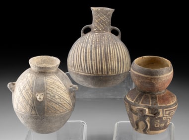 Three Chancay Pottery Vessels