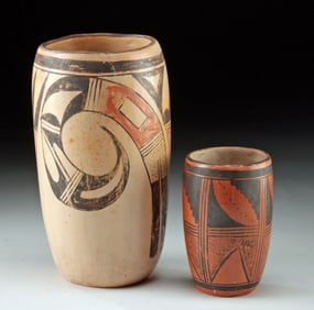 Two Hopi Polychrome Pottery Jars