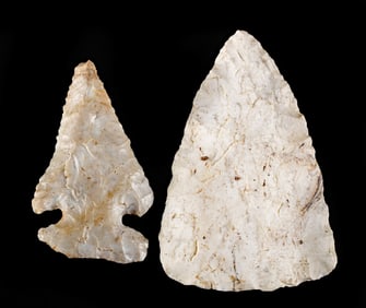 Native American Eastern Woodland Chert Stone Tools (pr)
