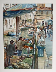 Gerald Fritzler Watercolor Painting - Venice