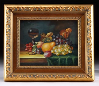 Still Life Painting - Fruit & Glass Goblet
