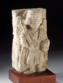 6th C. Egyptian Coptic Stone Relief - Archangel Michael