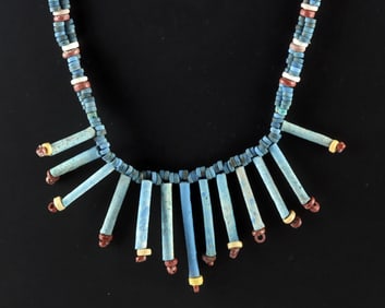 Wearable Ancient Egyptian Faience Bead Necklace