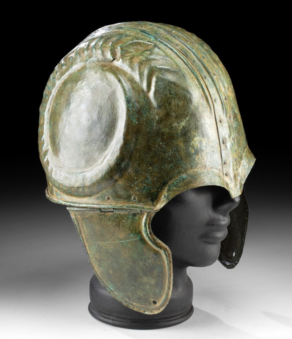 Scythian Bronze Pseudo-Chalcidian Helmet, Ram’s Horn Relief (1 of 5)