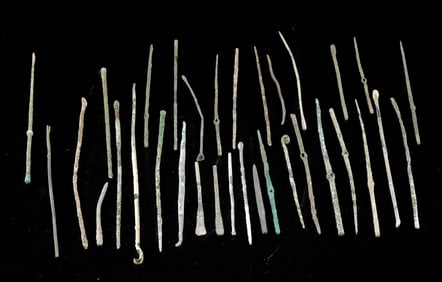 Classical Roman Bronze Pins & Specillum Probes, 33pcs