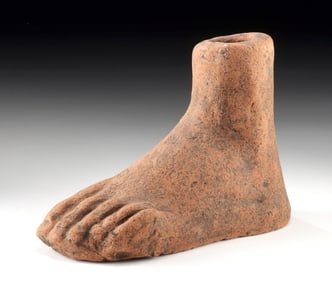 Large & Fine Roman Terracotta Votive Foot Offering