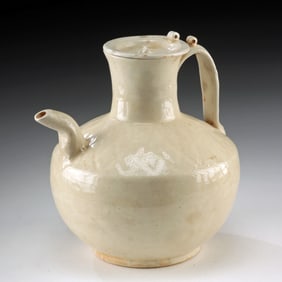 Chinese Song Dynasty Glazed Pottery Lidded Ewer
