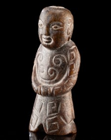 Chinese Nephrite Jade Standing Figure Pendant