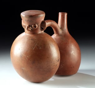 Viru Redware Double Chamber Bird Vessel, ex-Museum