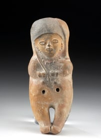 Bahia Pottery Figural Ocarina - Still Functions!