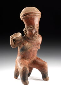 Jalisco Shaft Tomb Pottery Seated Figure w/ Bowl