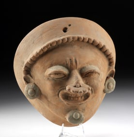 Jamacoaque Pottery Mask w / Ear, Nose, & Chin Ornaments