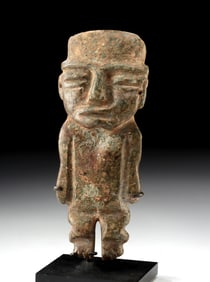 Chontal Greenstone Standing Figure - Abstract Features