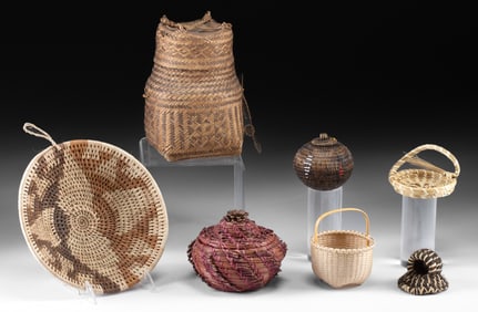 Seven Exhibited Baskets of the Americas - Various Forms