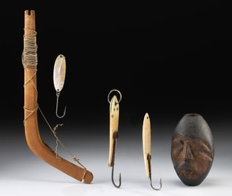 Native Alaskan Fishing Tools + Cedarwood Float Carving