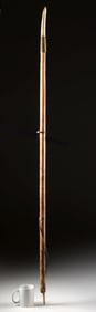 Inuit Cedar Harpoon Shaft with Walrus Ivory Ends