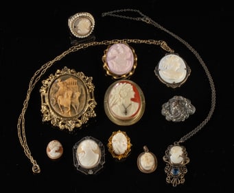 Cameo Jewelry Collection: Brooches, Pendants & Ring