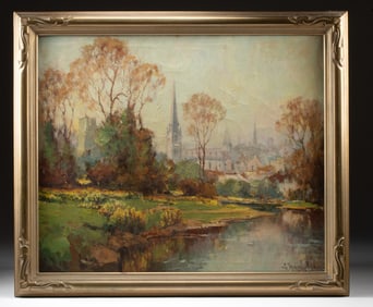 George Thompson Pritchard Painting - Cityscape