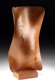 Abstract Modern Wood Sculpture by Fred Schumm