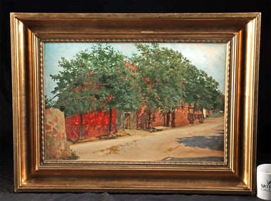August Haerning Painting - Sunlit Street