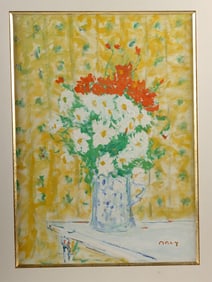 Michel Maly Painting & Book - Floral Still Life