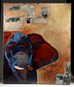 Isabel Chiara Painting - "Once There Was an Elephant"