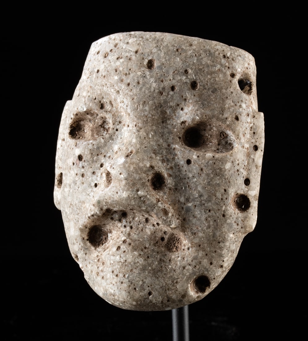 Olmec Stone Maskette - Jaguar Transformation Face (1 of 3)