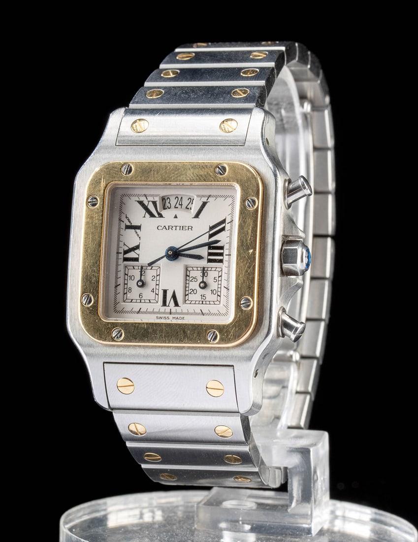 Cartier Santos Watch Two-Tone Steel & 18K Gold Bezel (1 of 4)