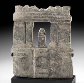 Mezcala Stone Temple Model w/ Figure, ex-Sotheby's