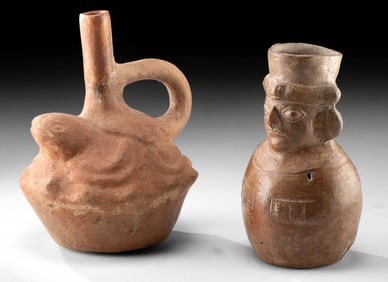 2 Peru Pottery Jars, ex Sotheby's & Freeman-Hindman's