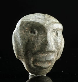 Chontal Omphacite Jade Maskette Pendant - Guerrero