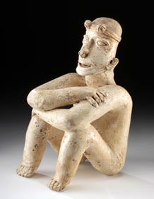 Jalisco Seated Nude Male Figure - Ameca Grey Type