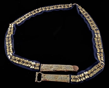 13th C. Holy Roman Empire Gilt Silver Belt, 62 Fittings