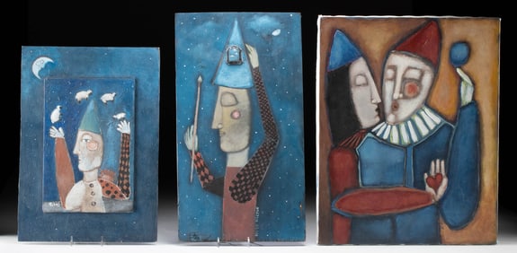3 Rose Walton Paintings - "Juggler," "Muse," & "Duet"
