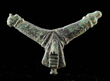 Large Roman Bronze Phallic Pendant