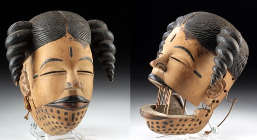 Early Nigerian Ogoni Articulated Mask (Masquerading)