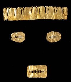 14th C. Philippines Gold Sheet Funerary Face Mask