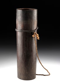 Sumatra Toba Batak Bamboo Cylinder Vessel "Sumpa"