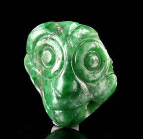 Maya Apple Green Jade Effigy Supernatural Figure