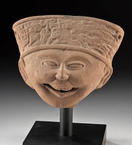 Veracruz Pottery Sonriente Head - Smiling Figure