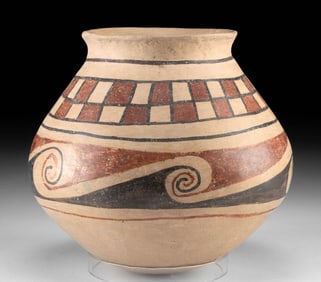 Casas Grandes Polychrome Olla w/ Checker Pattern