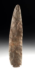 Large Native American Archaic Stone Cobbs Knife Blade