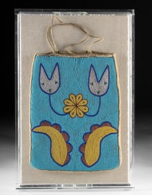 Native American Plateau Contour Beadwork Flat Bag