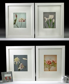 4 Kazumasa Ogawa Floral Colored Collotypes & Book